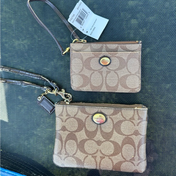 NWT Coach Women's Mini Skinny ID Case & Pre-Loved Monogram Zip Mini Clutch Set - Picture 10 of 10
